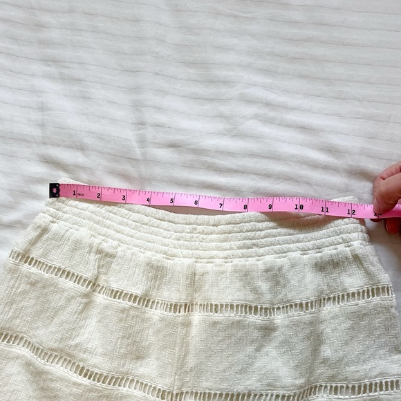 Free People Mi Corazon High Rise Crochet Ladder Lace Shorts Ivory Cream XSmall - Picture 13 of 15